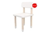 Krzesło z oparciem DOTS białe, wykonane z drewna jesionowego i mdf