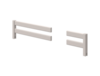 Poręcz dzielona krótsza zabezpieczająca do drabinki prostej lub platformy, szara