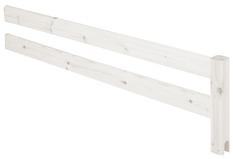 Poręcz zabezpieczająca 3/4 krótsza do drabinki lub platformy, bielony, 38x147 cm