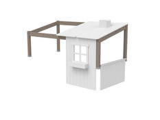 Domek - nadstawka 1/2 domku na łóżko Classic, wymiar 129x210x112cm, terra