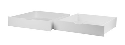 Szuflady MDF , 2 szt w komplecie,biały, kółka gumowane190 cm.